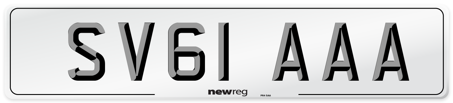 SV61 AAA Number Plate from New Reg